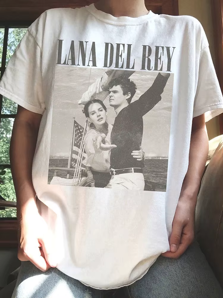 Lana Del Rey Ldr voile Tan T-Shirt coton T-Shirt Vintage été unisexe T-Shirt Harajuku décontracté fe