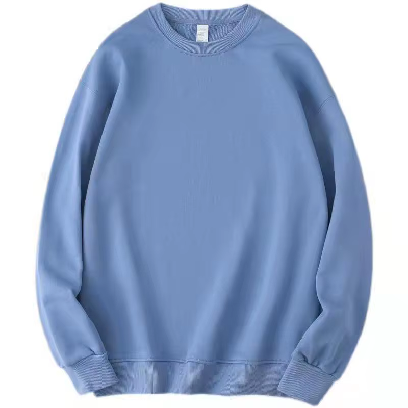 T-shirt à Manches sulfet Col Rond pour Homme et Femme, Vêtement 100% Coton, Solide, pour le dehors, 