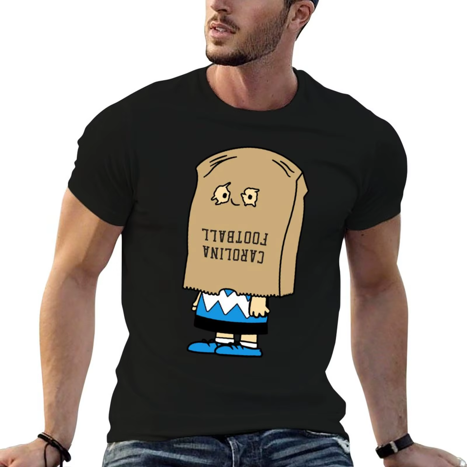 T-shirt Carolina Bag Of Shame pour homme, t-shirt slim fit pour homme, t-shirts en coton pour homme,