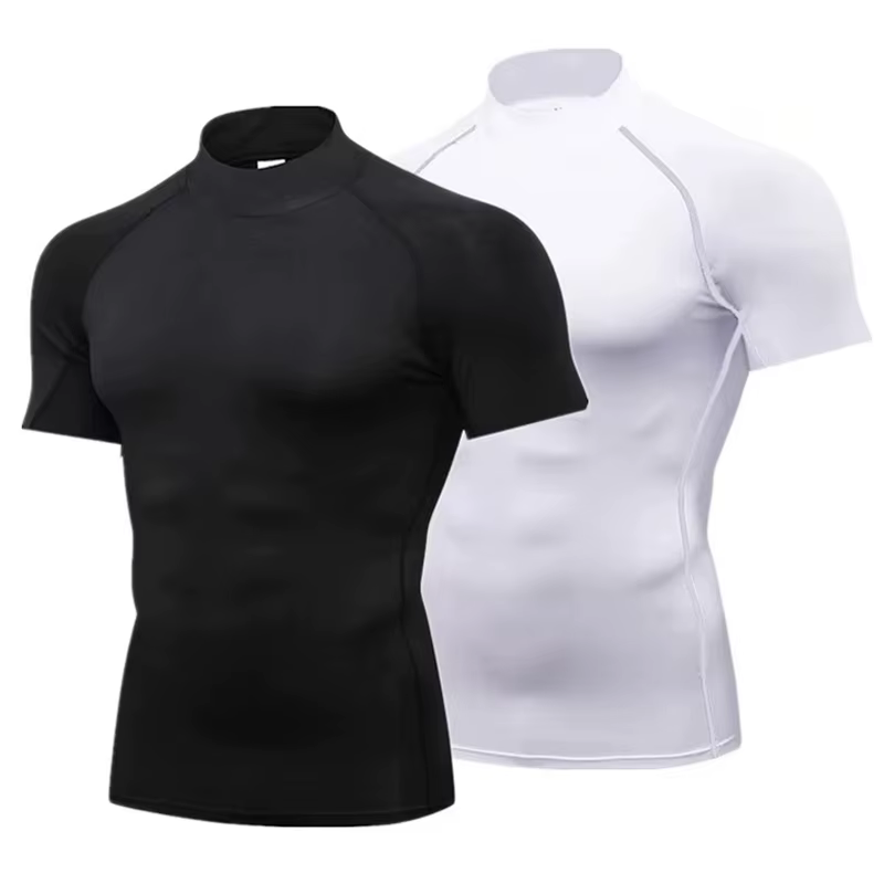 T-Shirt de Compression hommes séchage rapide à manches courtes décontracté été T-Shirt Fitness entra