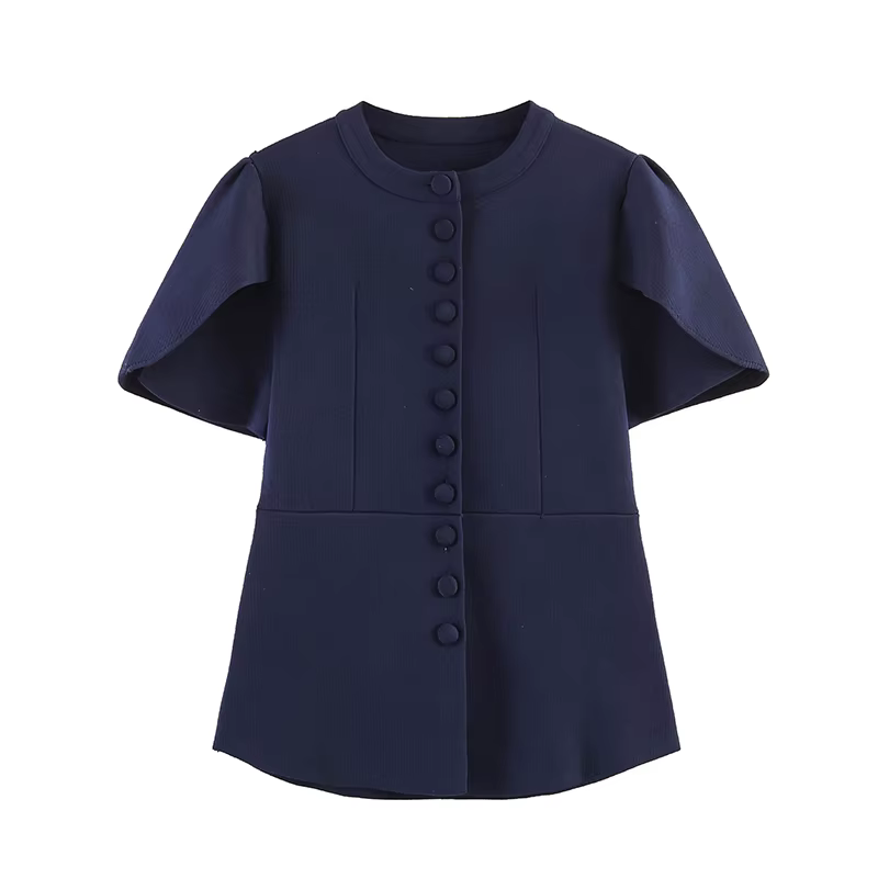 Cardigan d'été chic et élégant pour femme, haut en maille tendance à manches bouffantes, idéal pour 