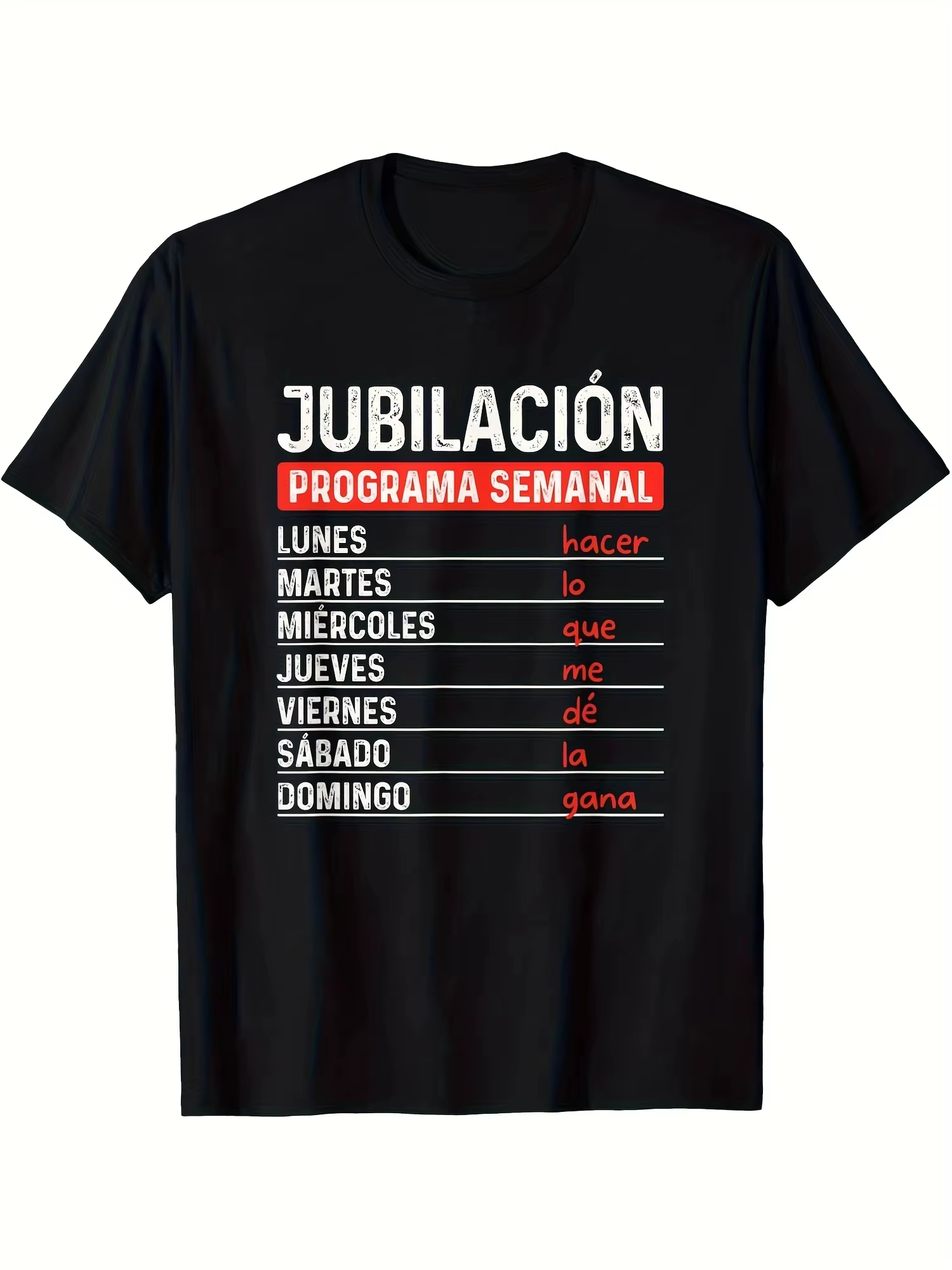 T-shirt pour homme avec citation amusante sur la retraite 2025 - Design Jubilacion, noir avec impres