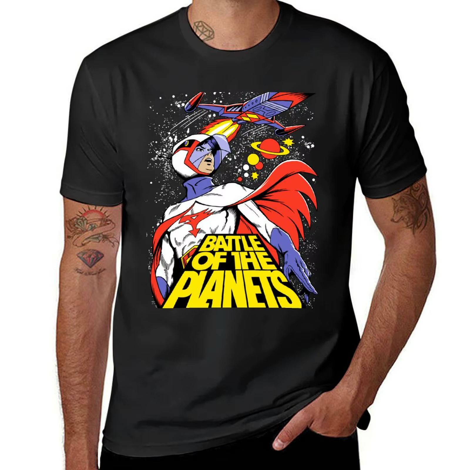 BATELLE DES PLANETES! T-Shirt Blouse sweat hommes t-shirts décontracté élégant
