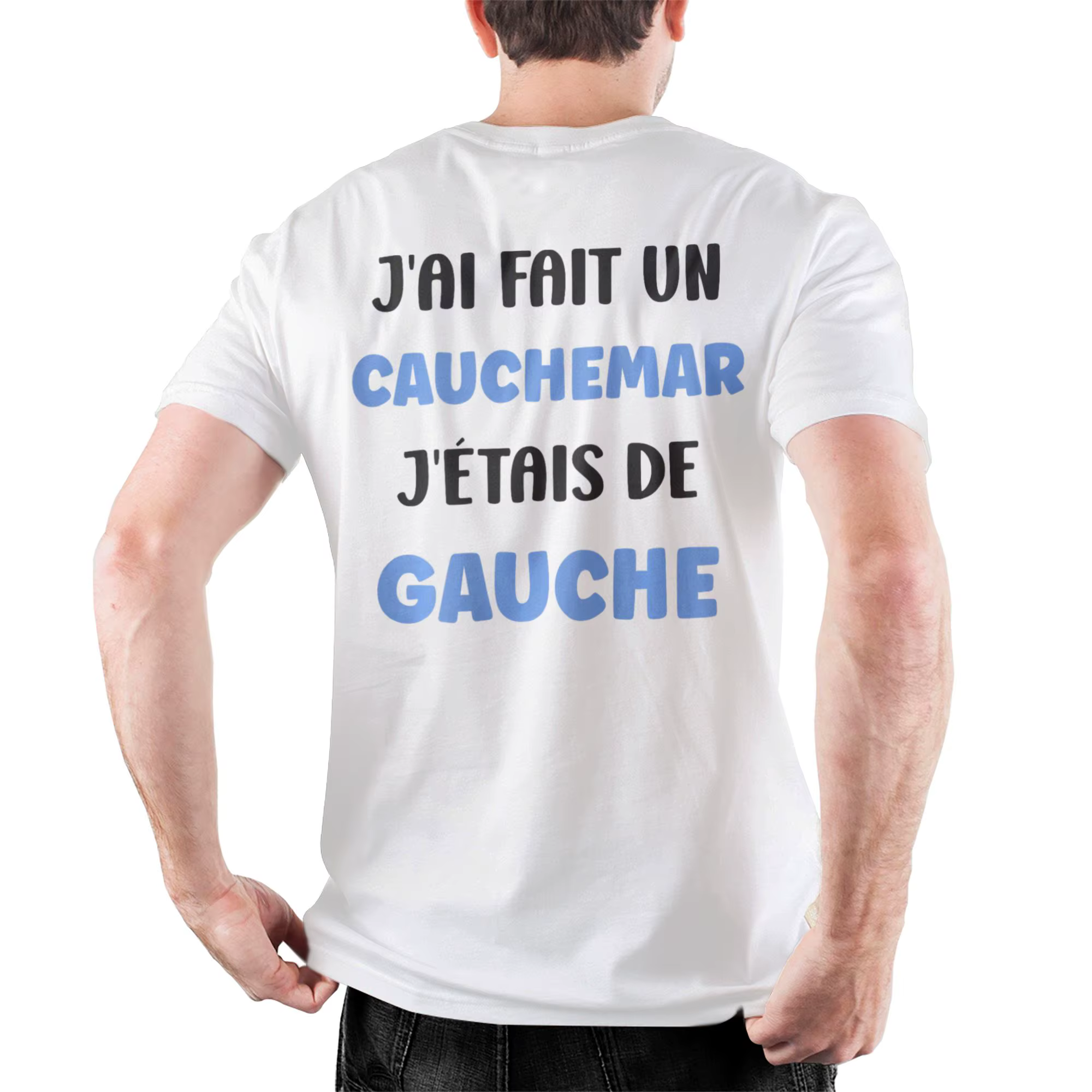 T-shirts humoristiques pour hommes avec impression au dos « I Have Made A Nightmare I Was Left » – F