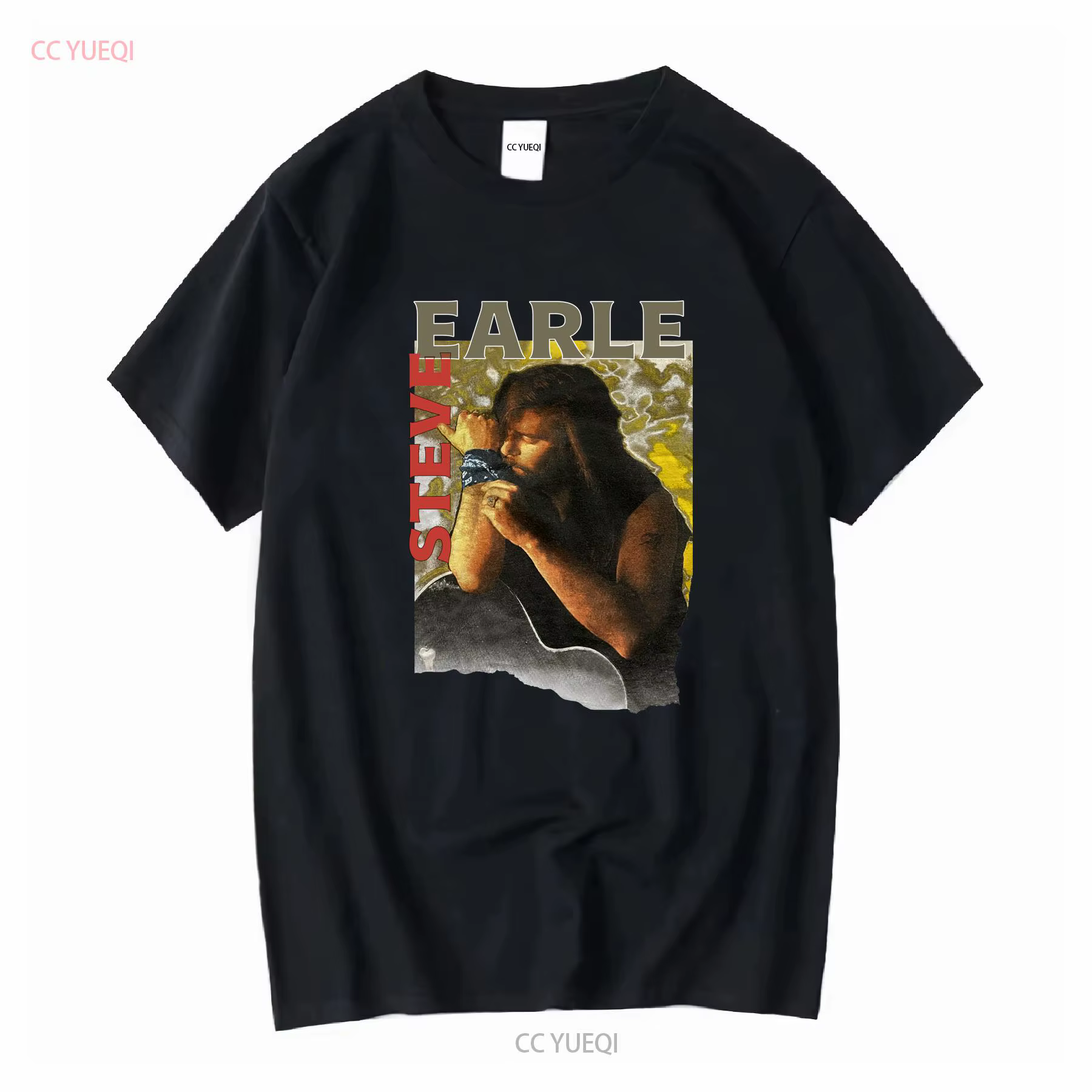 T-shirt vintage Steve Earle Copperhead Road 1989 Rock Tour pour adulte, taille L, manches longues ou