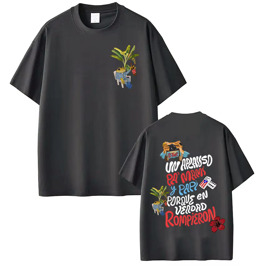 T-shirt Rapper Bad Bunny Debi Tirar Mas Fotos DTMF World Tour, vêtements pour hommes, mode Hip Hop,