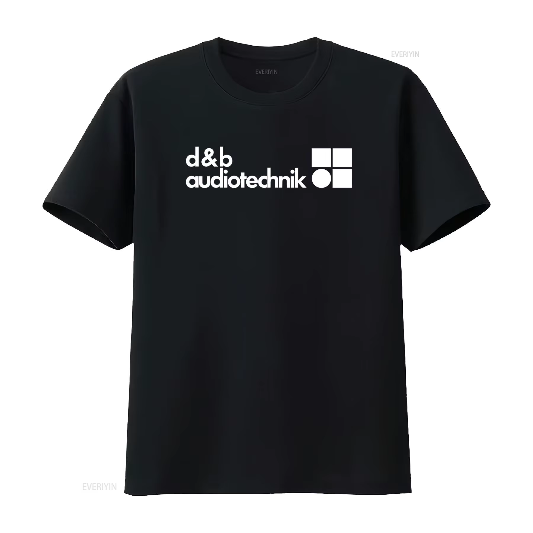 T-shirt avec logo D B Audio Technik, vêtements de créateur vintage lavés, haut pour un usage quotidi