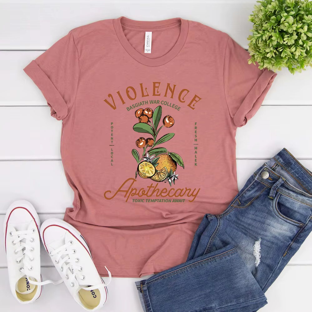 T-shirt épothicaire Sorrengail en verre, chemise Basgiath War imprimés, graphique de la quatrième ai
