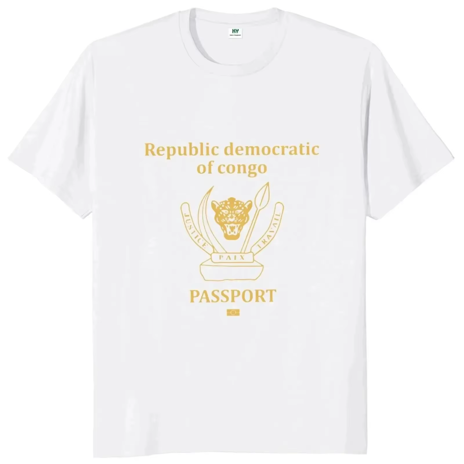 T-Shirt Décontracté pour les Amoureux du Congo, 100% Coton, 42830