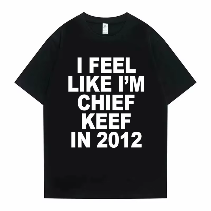 Femmes hommes j'aime je suis chef Keef en 2012 impression graphique t-shirt été hommes femmes mode t