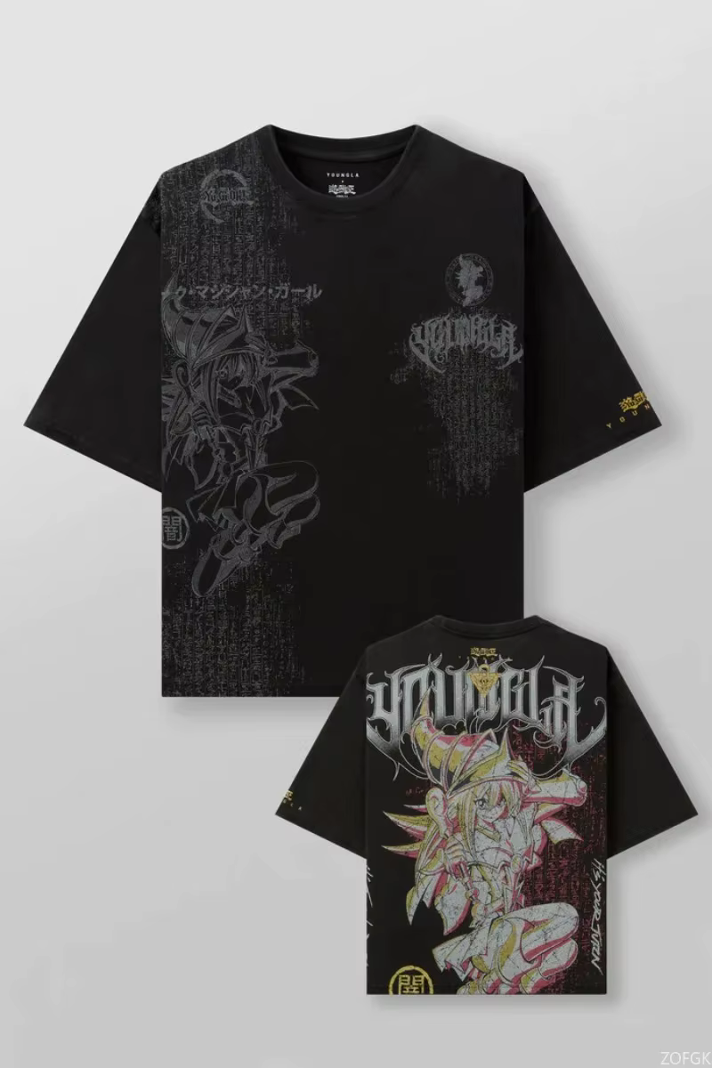 2025 Yu-Gi-Oh T-shirt imprimé surdimensionné à la mode Fan de jeu été hommes et femmes mode décontra