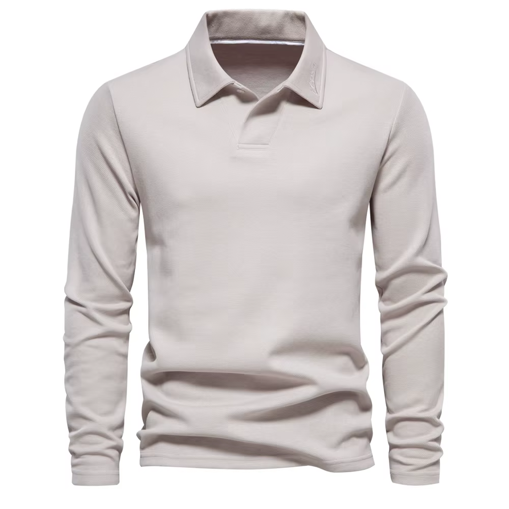 AIOPESON Polo brodé pour hommes mode cou col rabattu hommes polos sociaux décontractés chemise de Go