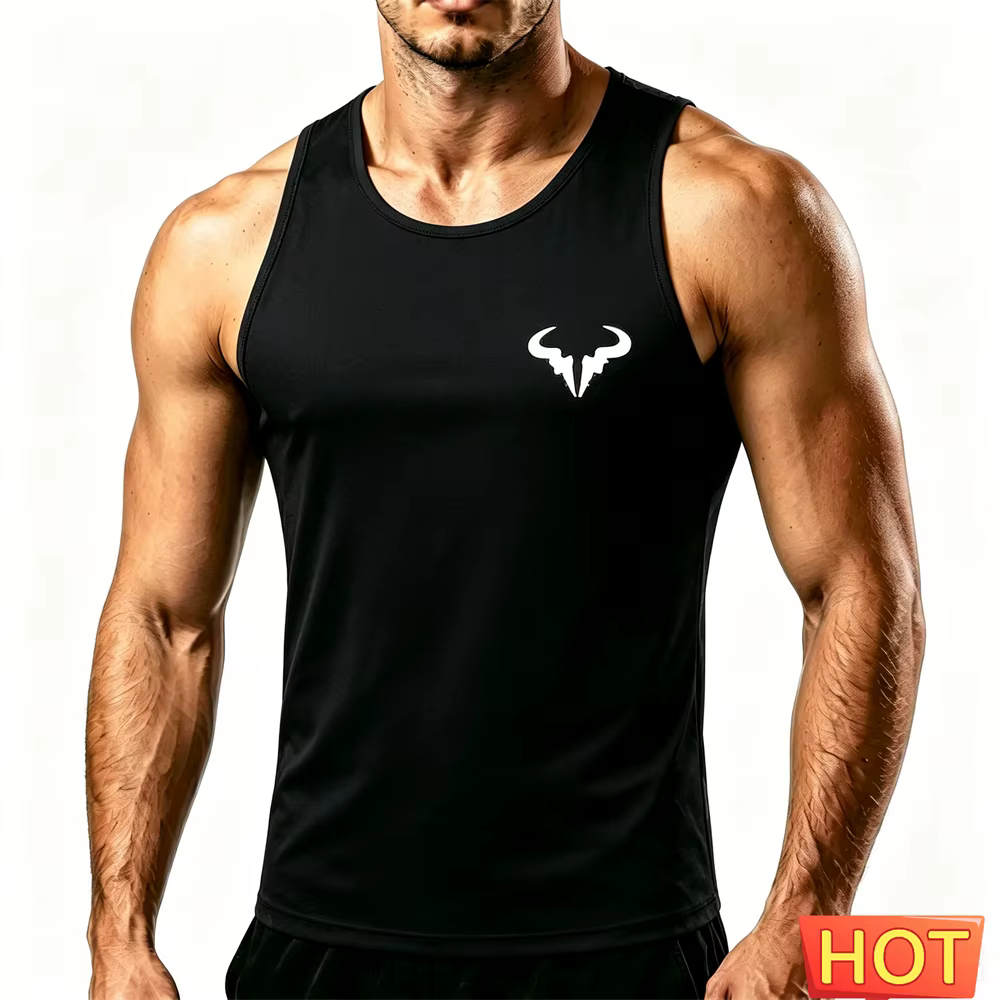 Débardeurs de sport d'été pour hommes, mode gym, séchage rapide, respirants, décontractés, col rond,