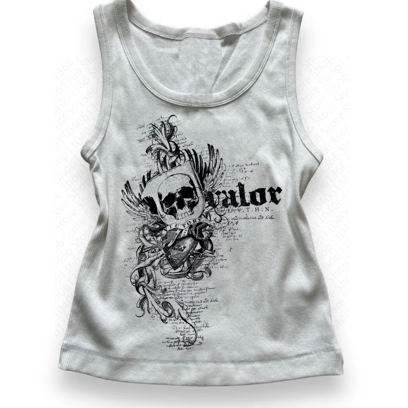 Gothique Grunge culture hauts Vintage femmes Kawaii graphiques hauts rétro beau gilet Style Punk e-g