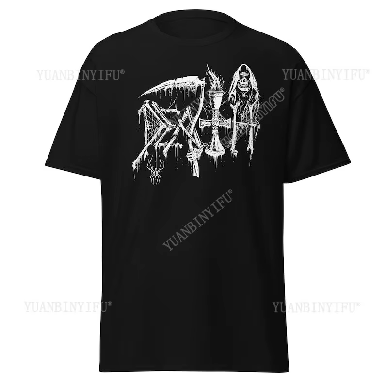 Death Band T-Shirt Death Metal Merch Cadeaux pour les amateurs de musique en métal Vêtements en méta
