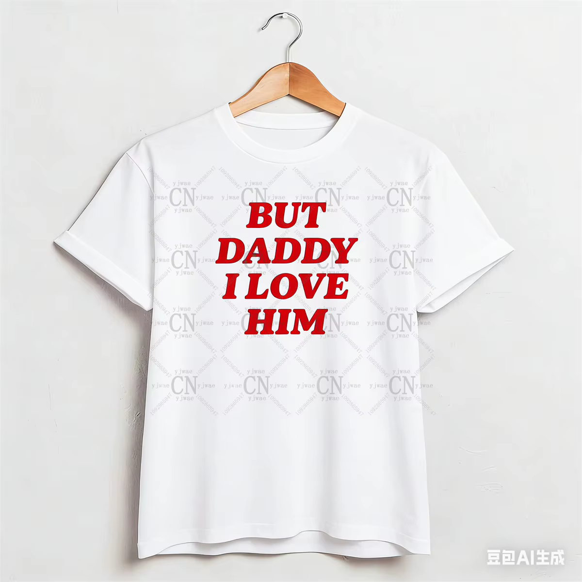 T-shirt décontracté Harry's avec imprimé graphique 'But Daddy I Love Him', à manches courtes, tendan