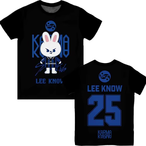 Nouveau T-shirt KPOP KARMA 2026 pour fans, mode coréenne, imprimé HYUNJIN, séchage rapide, confortab