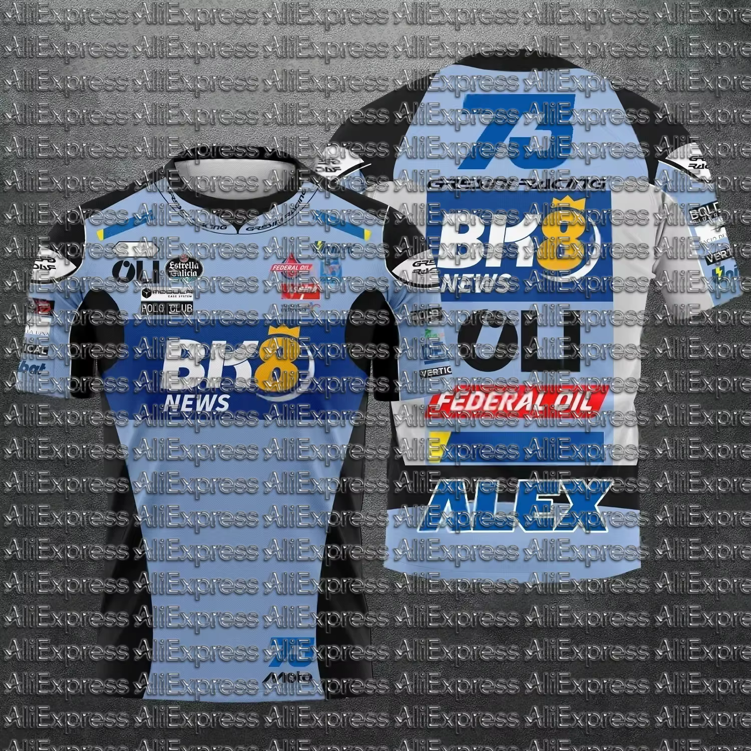 Nouveau T-shirt de sport décontracté pour l'été 2026, Alex Marquez #   73 T-shirt respirant à séchag