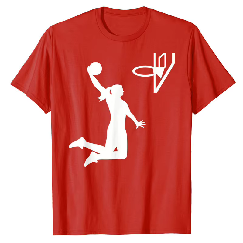 T-shirt graphique de joueur de basket-ball pour femmes et filles, vêtements esthétiques Fu, 100% cot