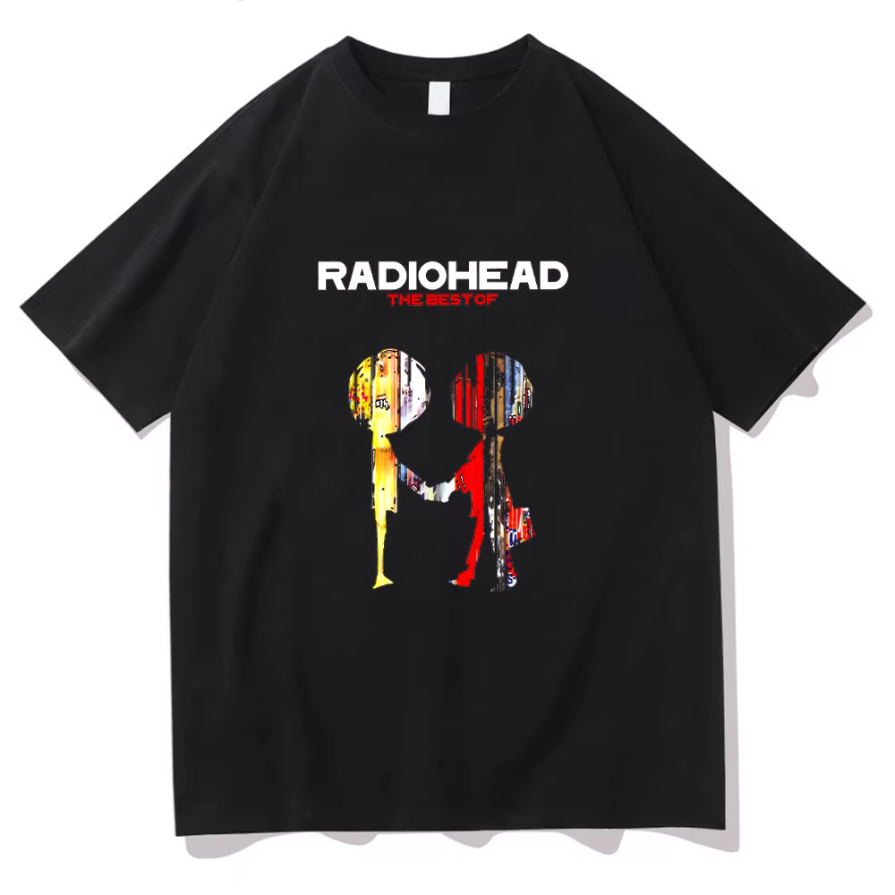 Radiohead The Best of Vintage Rock Band Économie, Album de musique, T-shirt graphique, Hip Hop, Stre