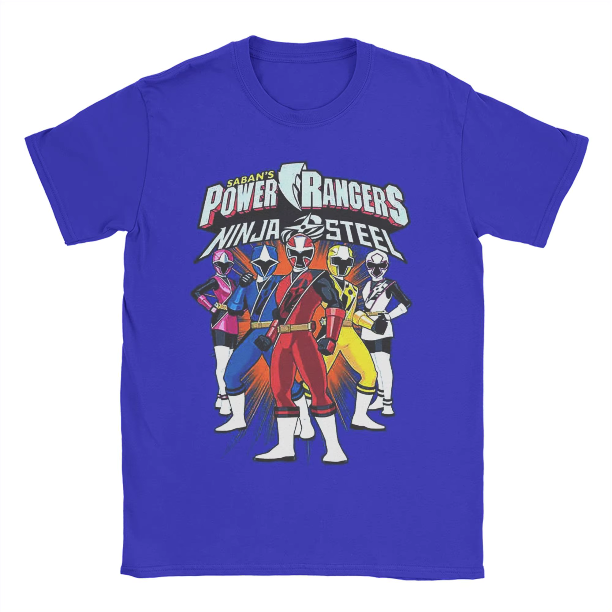 T-shirts Ninja Steel Power Rangers pour hommes et femmes, t-shirt incroyable 100% coton, col rond, m