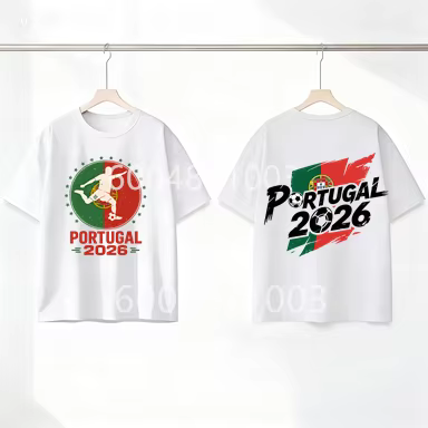 Chemise pour enfants avec drapeau du Portugal, style rétro, graphique, garçons, filles, été, coton, 