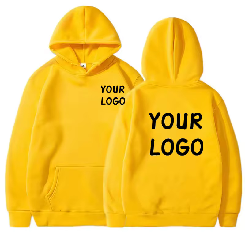 Sweat à capuche décontracté avec LOGO de votre marque pour hommes et femmes, pull de couleur unie, p
