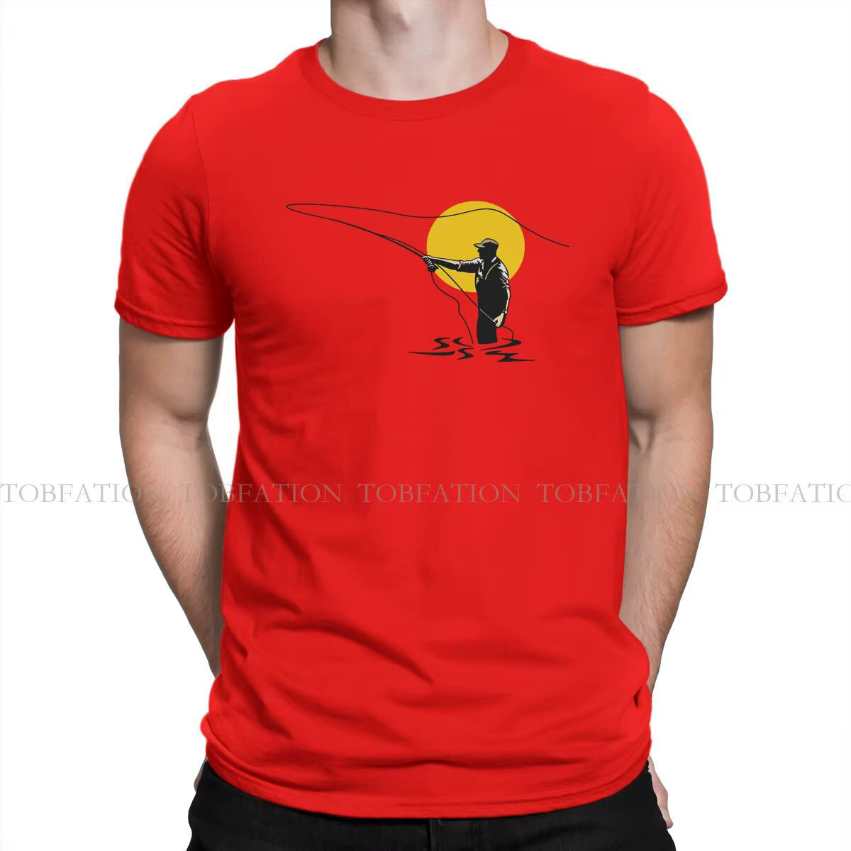 FishSuffolk-T-shirt manches courtes homme, estival et punk, en coton, Harajuku