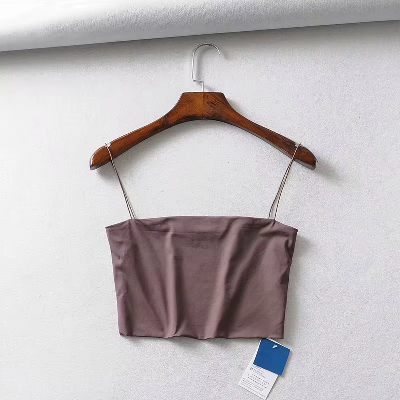 Haut court en coton élastique pour femme, sexy, sans manches, précieux, bar, été, 2024
