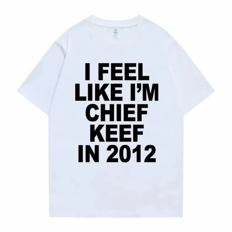 Femmes hommes j'aime je suis chef Keef en 2012 impression graphique t-shirt été hommes femmes mode t