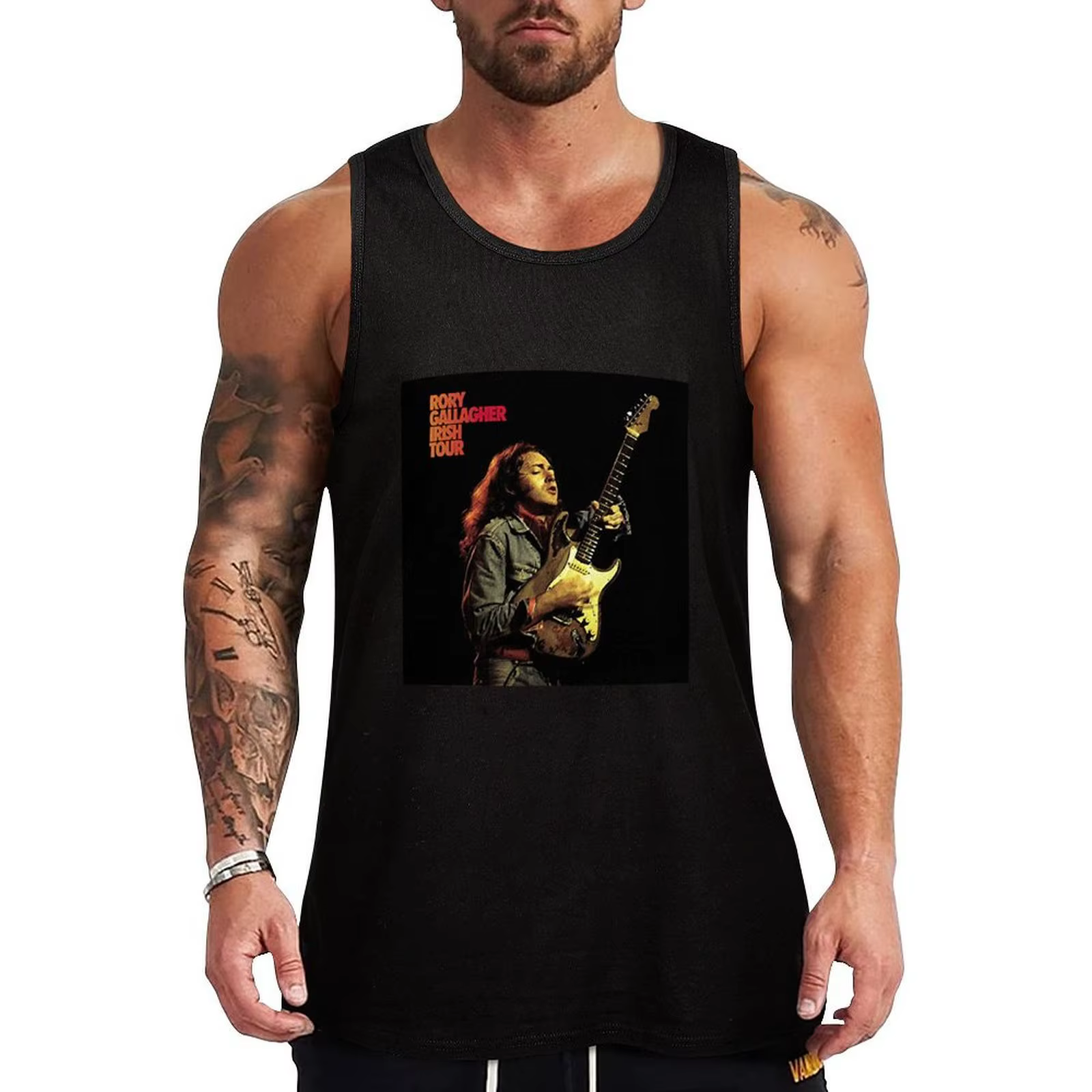 Rory Gallagher Irish Tour Tank Top Débardeur en coton, chemise sans manches décontractée et douce