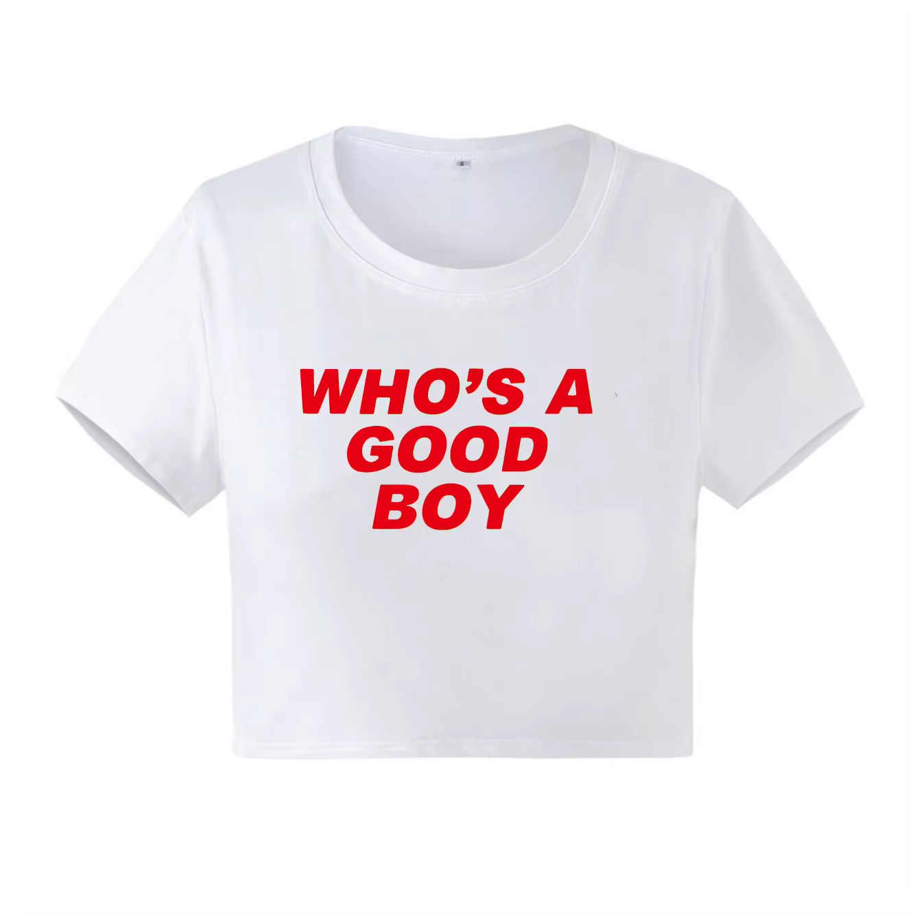 Qui est un bon garçon haut court Y2K bébé T-Shirt filles été coton chemise courte à manches courtes 