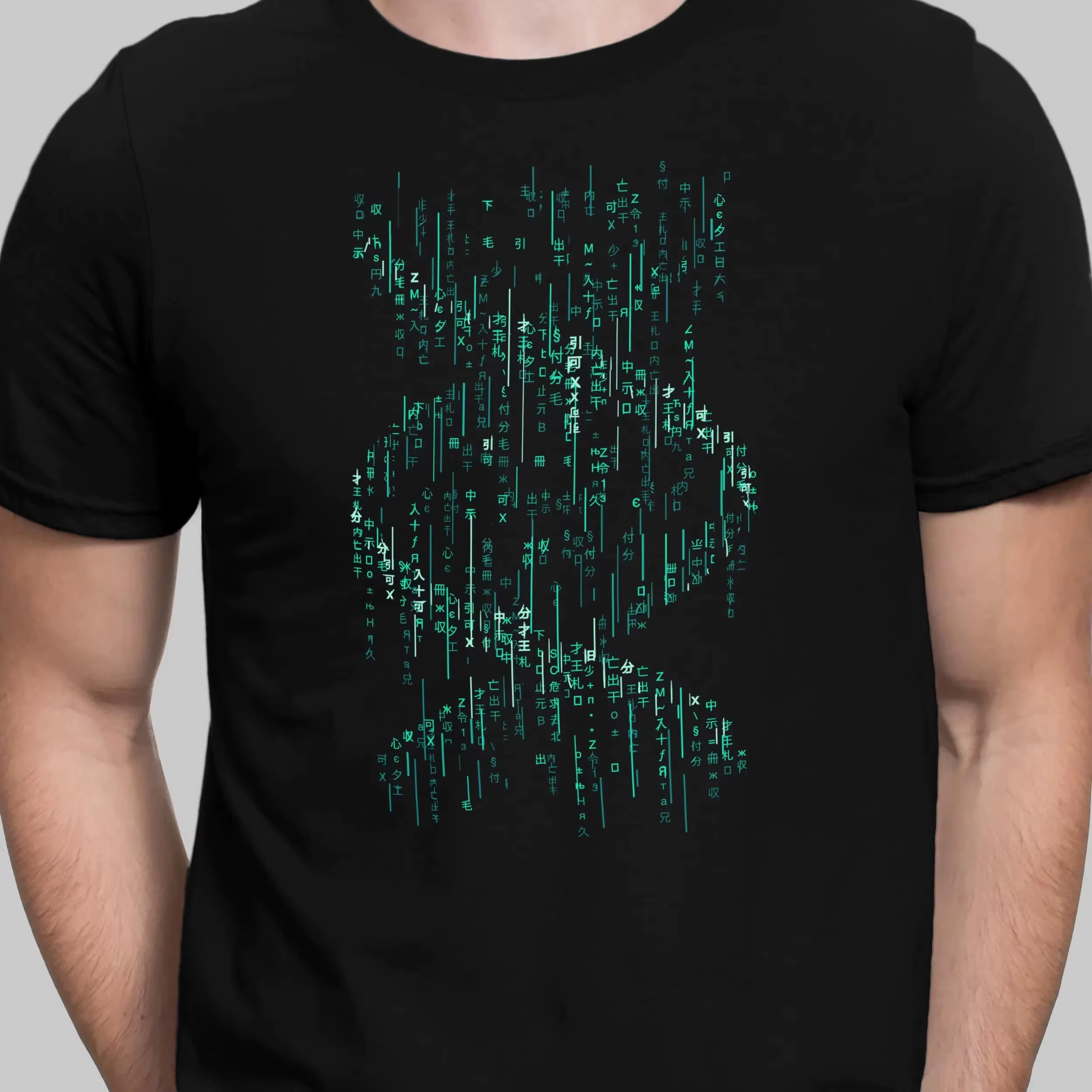 T-shirt Matrix à code binaire, T-shirt scientifique, Streetwear rétro, T-shirt homme de haute qualit