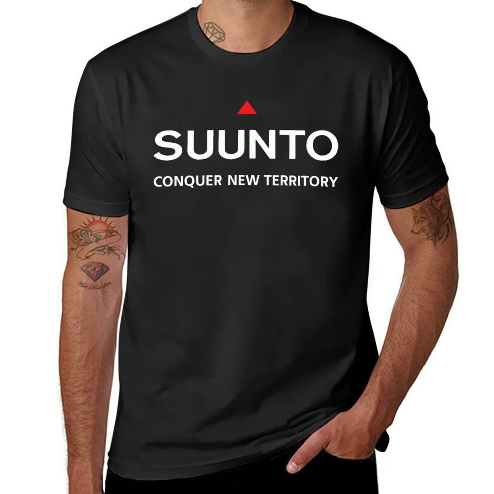 SUUNTO-T-shirt uni pour hommes, vêtements esthétiques, t-shirts pour fans de sport, t-shirt aéré, vê