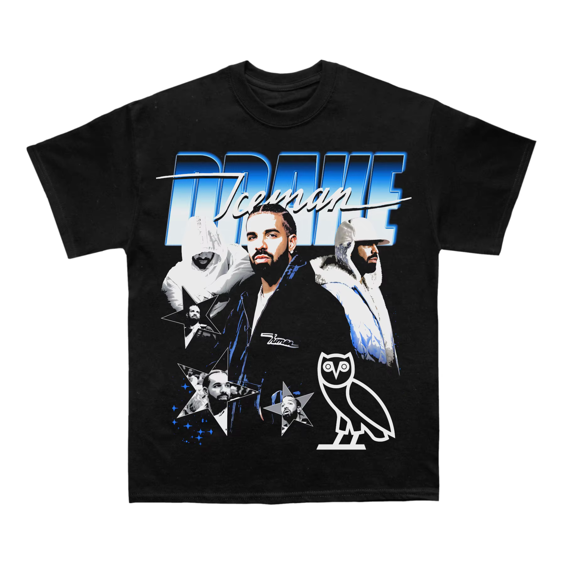 T-Shirt rétro Drake "Iceman" Owl pour hommes et femmes, style années 90, Hip Hop, Rapper, Fan, Stree
