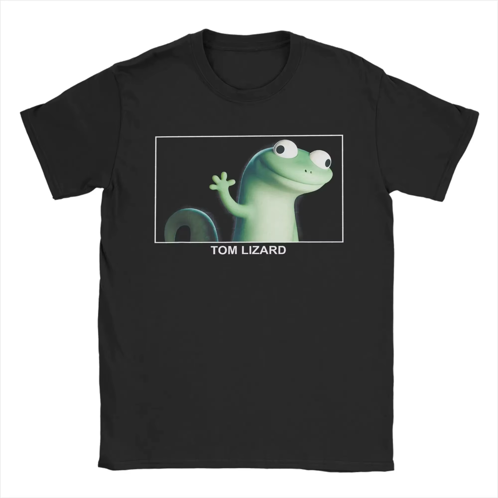 T-shirt unique pour hommes Hoppers Tom The Lizard Pose, t-shirt à manches courtes en coton à col ron