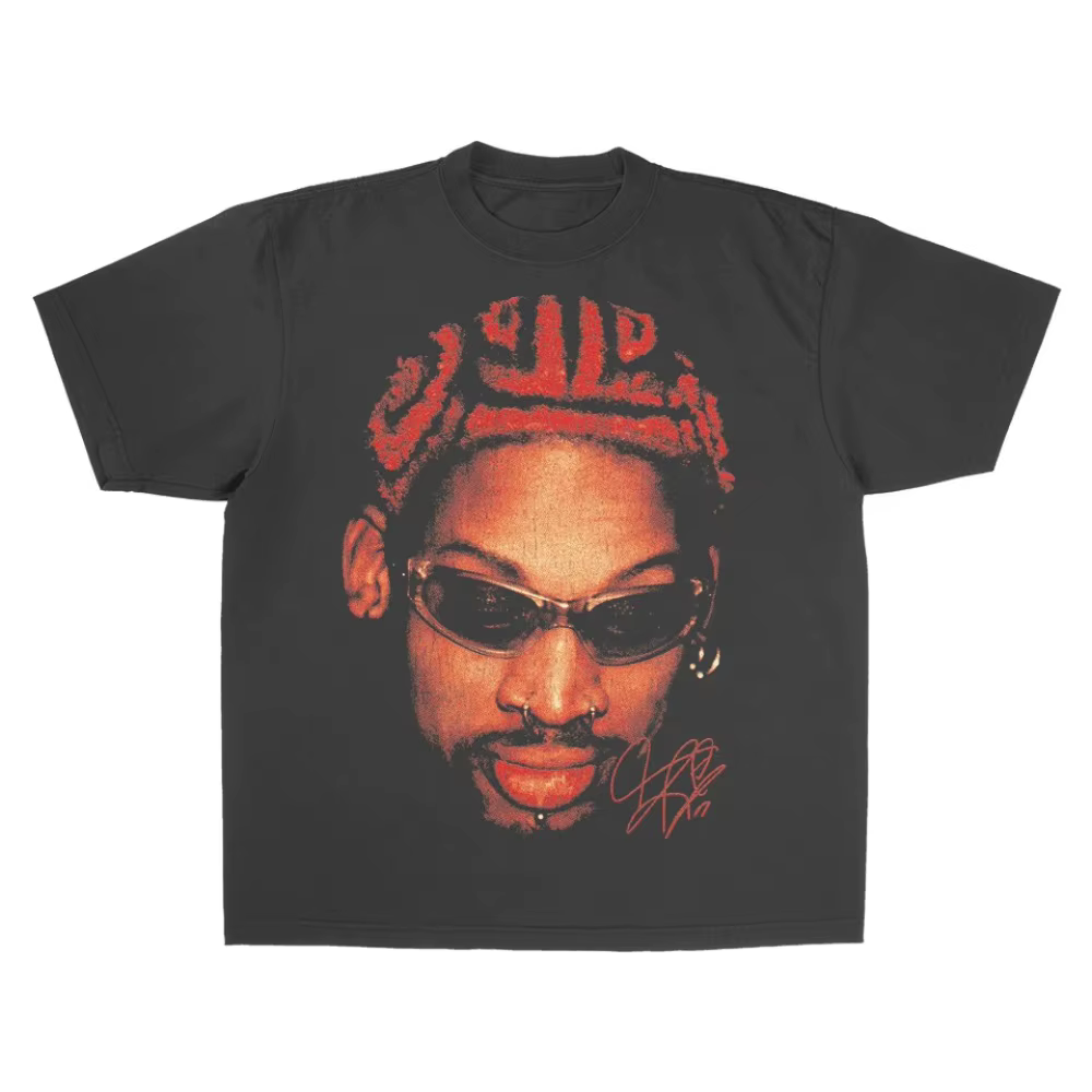 T-shirt vintage Dennis Rodman pour homme, motif basket-ball classique des années 90, imprimé rétro, 