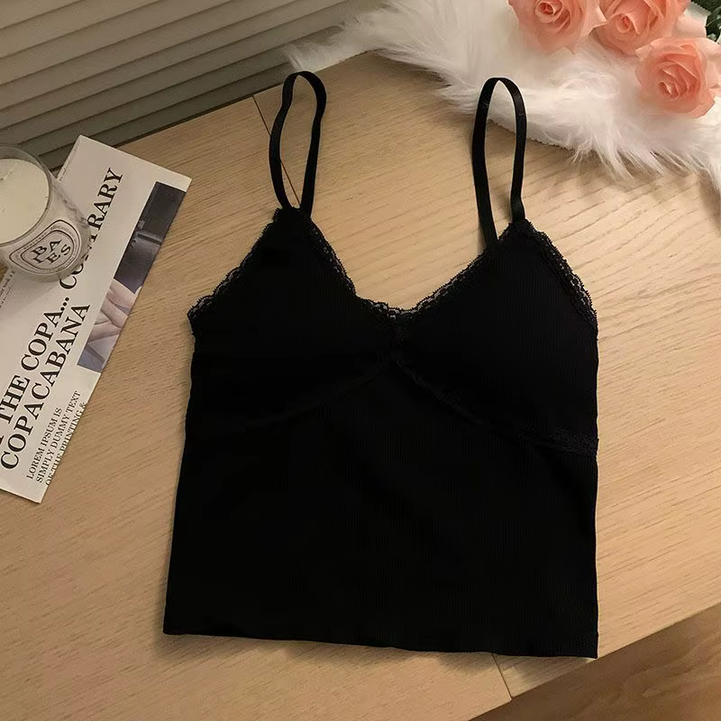 Haut pour femme Lingerie Sexy femmes dentelle fond Camisole femmes 2024 été haut court Singlet haut 