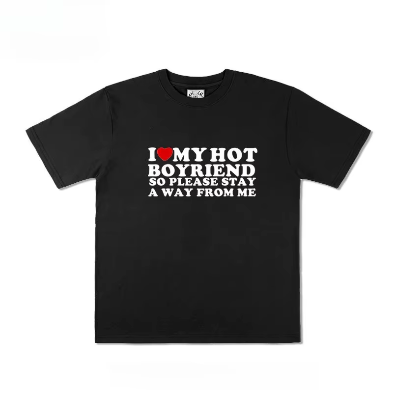 T-shirt à manches courtes pour hommes et femmes, avec impression « JE T'AIME, MON AMIE, MON AMI » – 