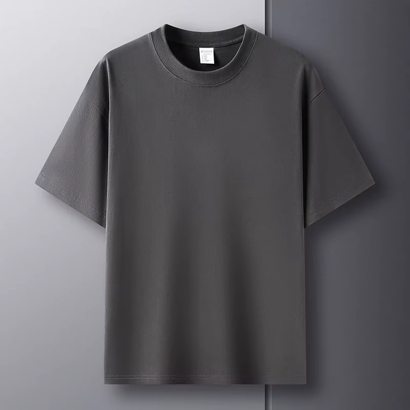 100% coton Été marque haut de gamme hommes manches courtes col rond Fashion Edition Type demi - manc