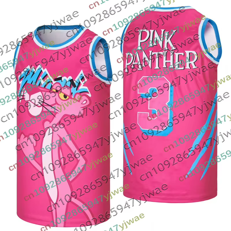 Débardeur de basketball rose à imprimé léopard de dessin animé, col rond, respirant, séchage rapide,
