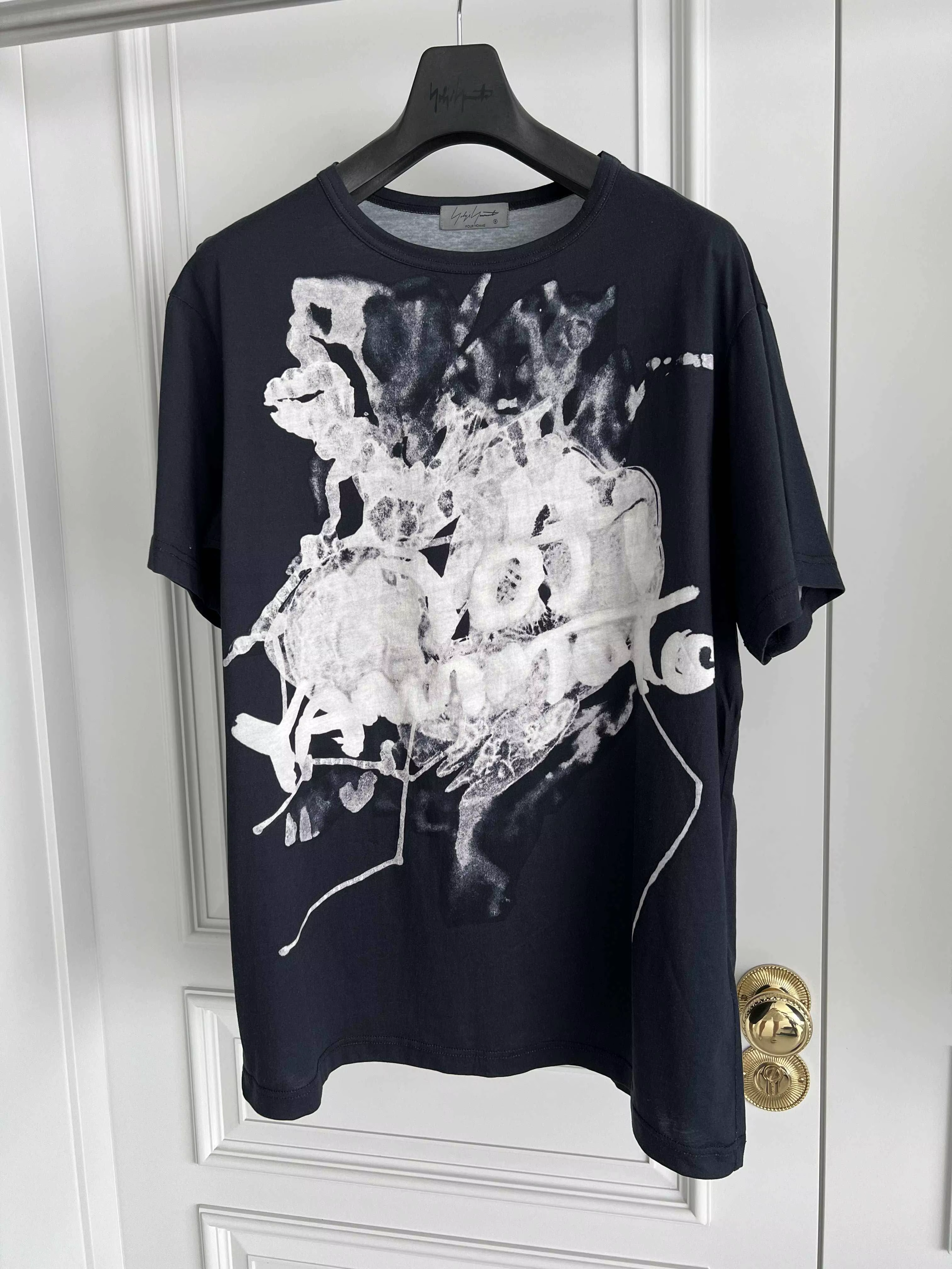 Pull tricoté en pur coton, design original de TOP-YAMAMOTO, imprimé teint par nouage, sur le thème s
