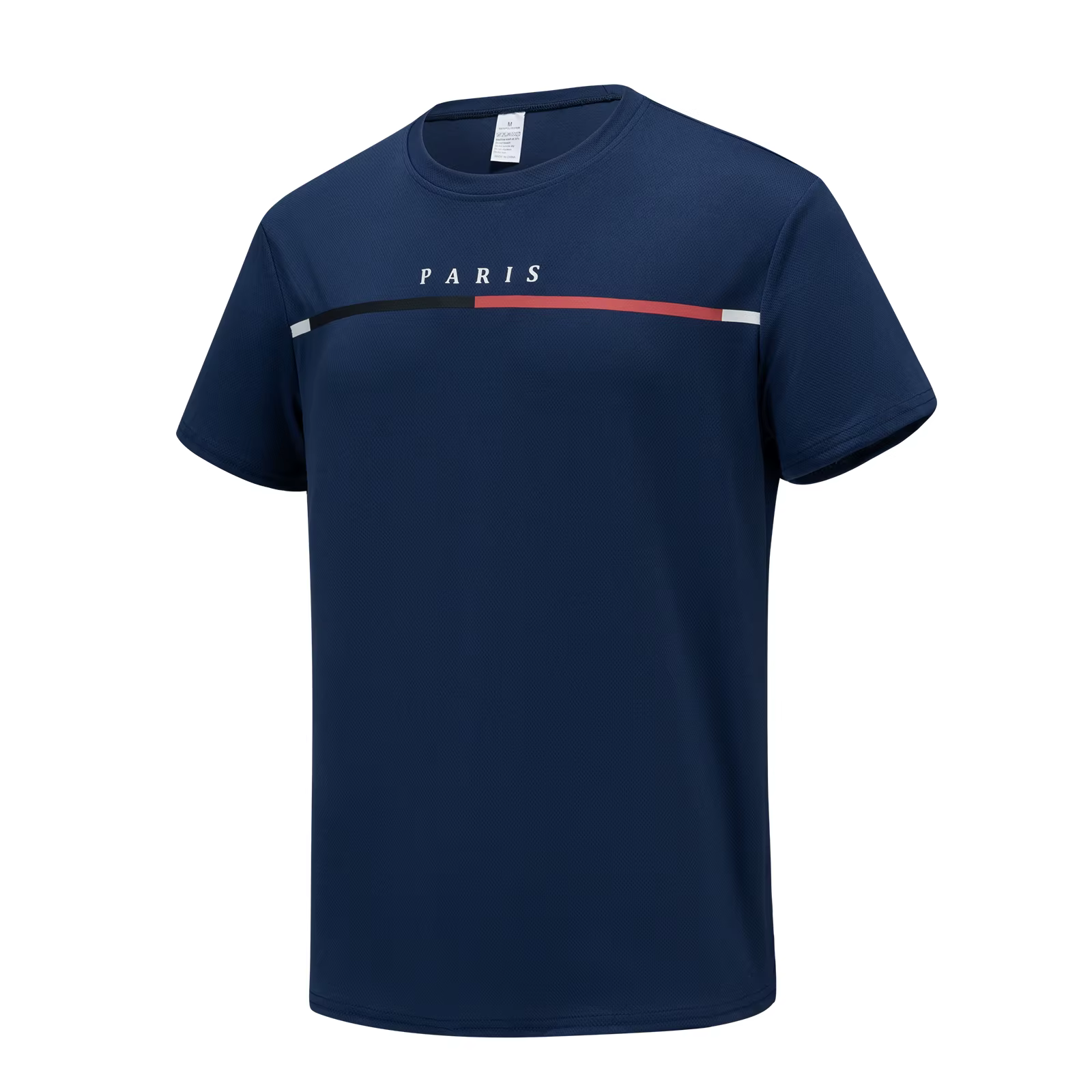 T-Shirt graphique Paris pour hommes, en maille respirante à séchage rapide, avec lettres imprimées,