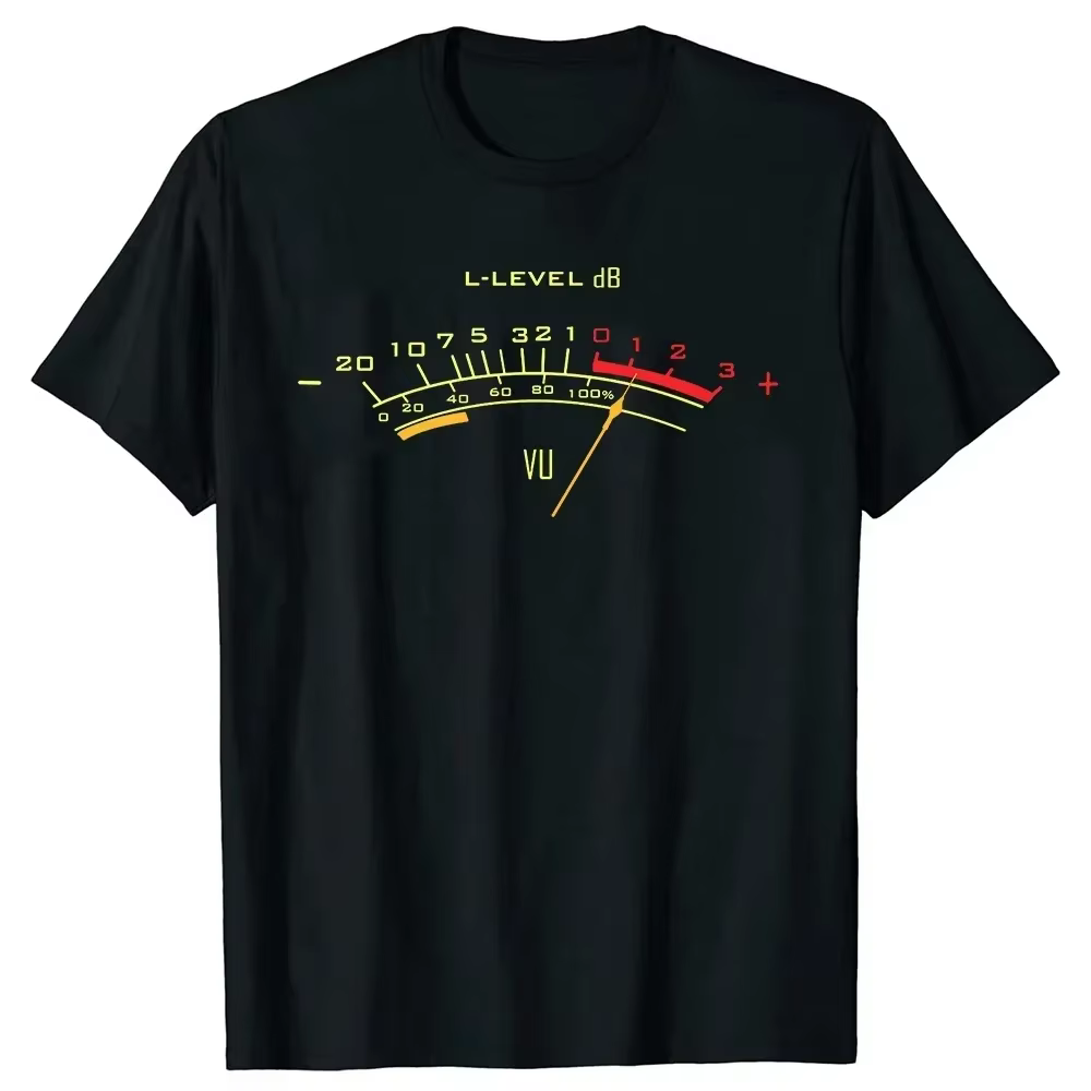 T-shirt rétro VU Watch Analog Electronic Audio Engineer à col rond pour femme, T-shirt amusant pour 