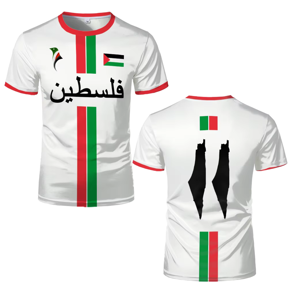 Nouveaux T-shirts de football Palestine 2026 – Maillots palestiniens d'été pour hommes et femmes, T-