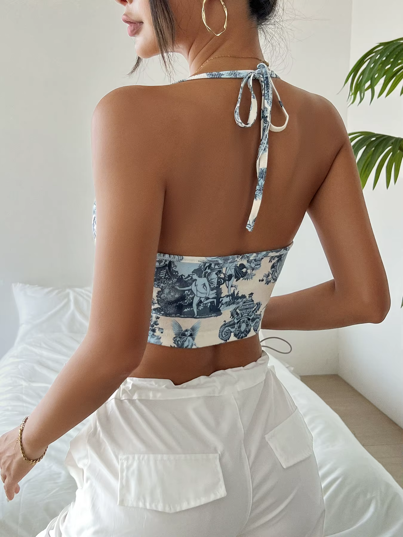 Femmes été Camisole culture hauts sans manches mince fronde T-shirt noir blanc bas réservoirs soutie