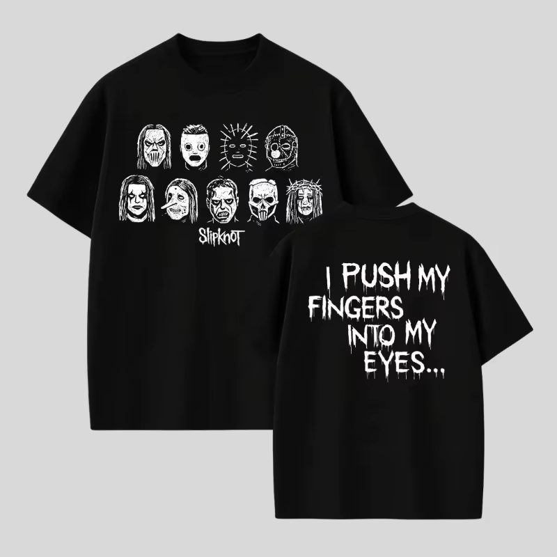 T-shirt imprimé Slipknot Banda Rock Nu Metal, en coton de haute qualité, vêtements pour hommes et fe