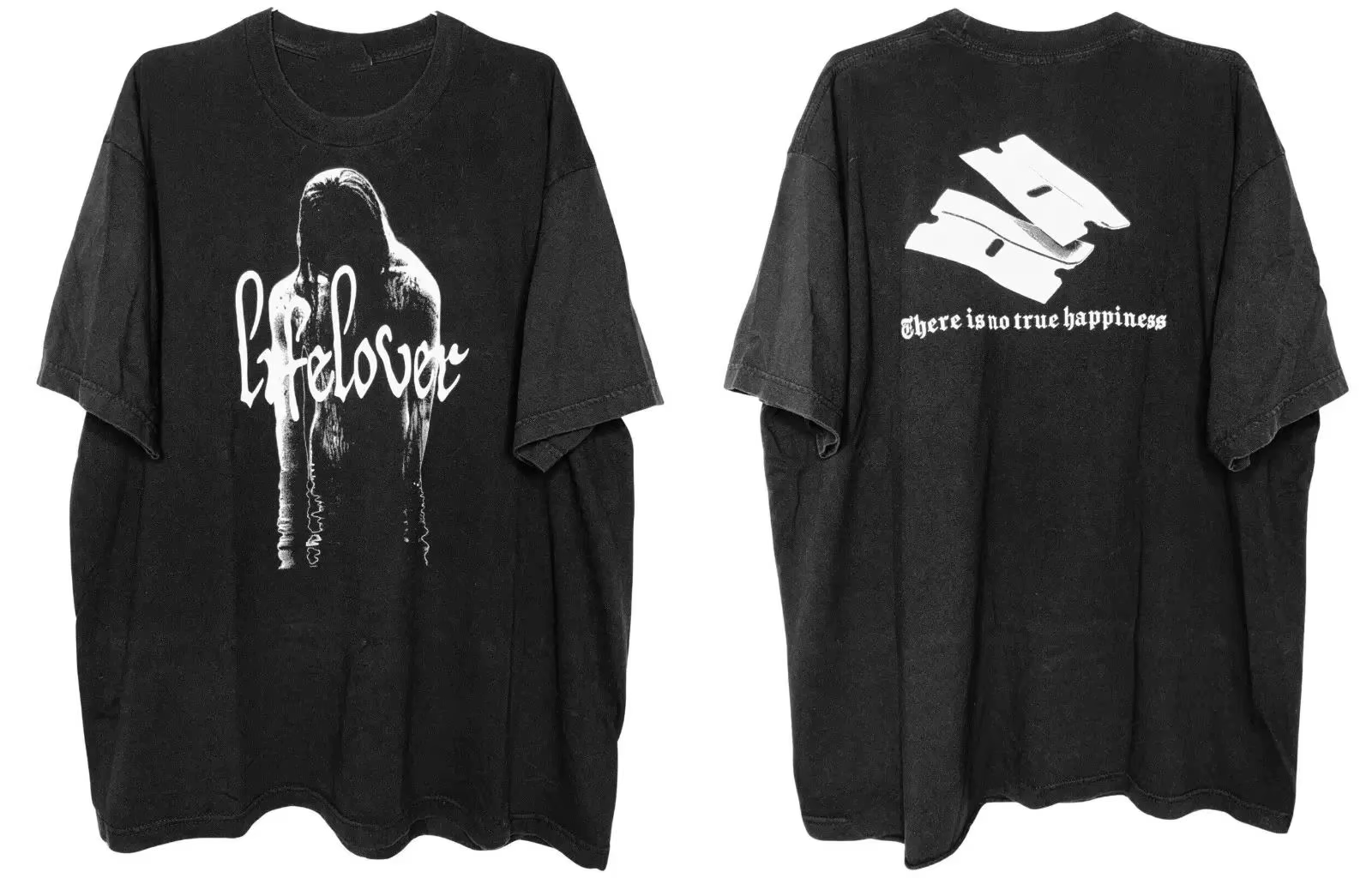 Lifelover il n'y a pas de bonheur véritable t-shirt décontracté ample surdimensionné t-shirt hommes 