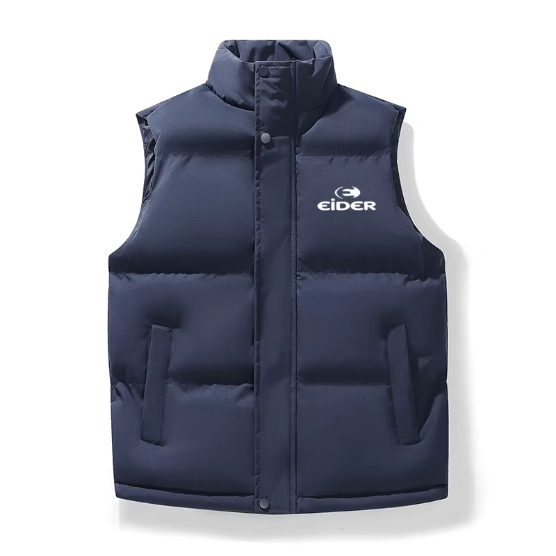 Veste sans manches pour homme, gilet chaud, veste d'hiver imperméable à fermeture éclair, manteau d'
