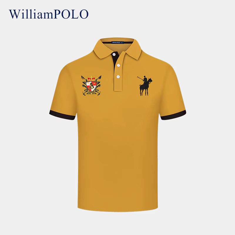 Polo Paul pour homme, manches courtes, style décontracté et professionnel, mélange de coton, respira